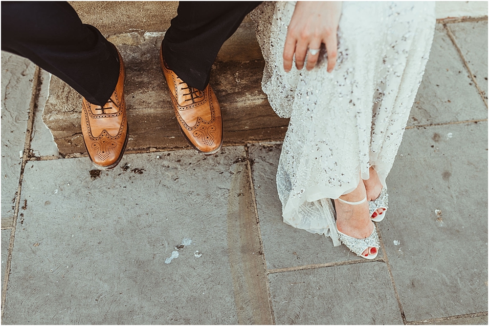 Jess Soper // Wedding shoes at Old Bull Inn Royston