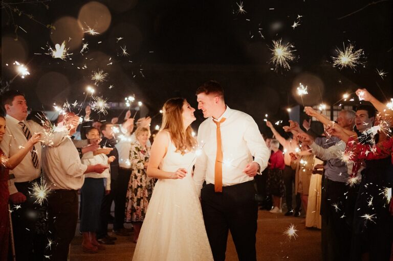 How to get sparkler photos at your wedding