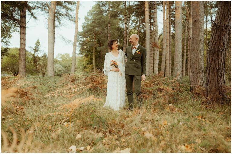 Autumn 1970s inspired DIY wedding